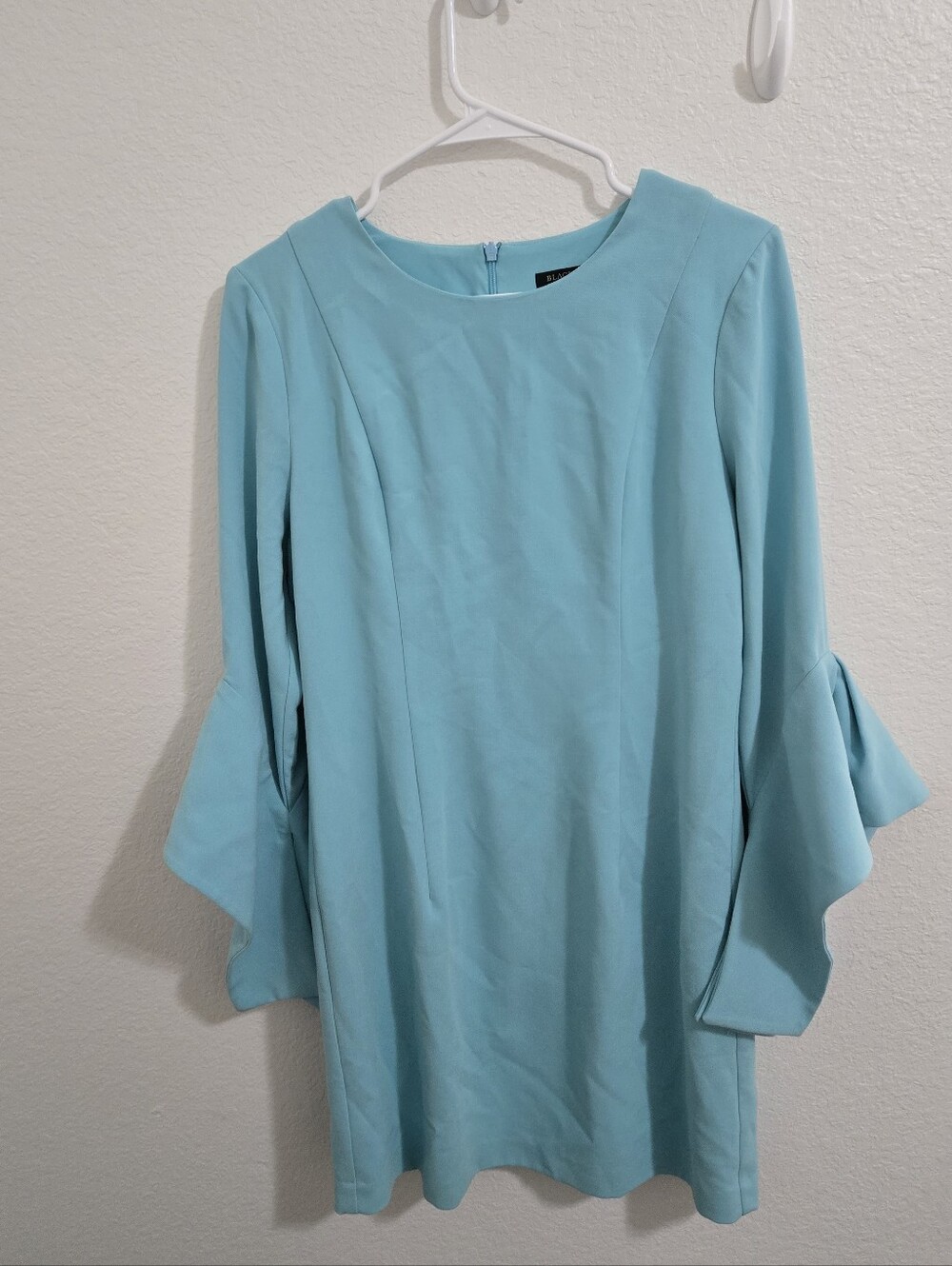 Black Halo | "Lorie" Aqua Bell Sleeve Dress